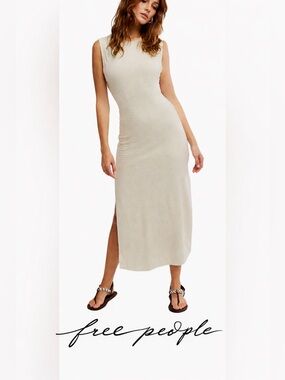 New Free People Eventide Sleeveless Eyelet Midi Dress
NWT